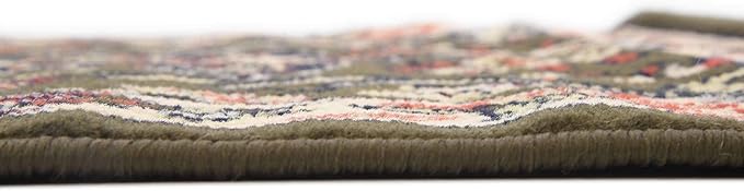 Unique Loom Sialk Hill Collection Area Rug - Washington (2' 2" x 8' 2" Runner Green/Hunter Green)