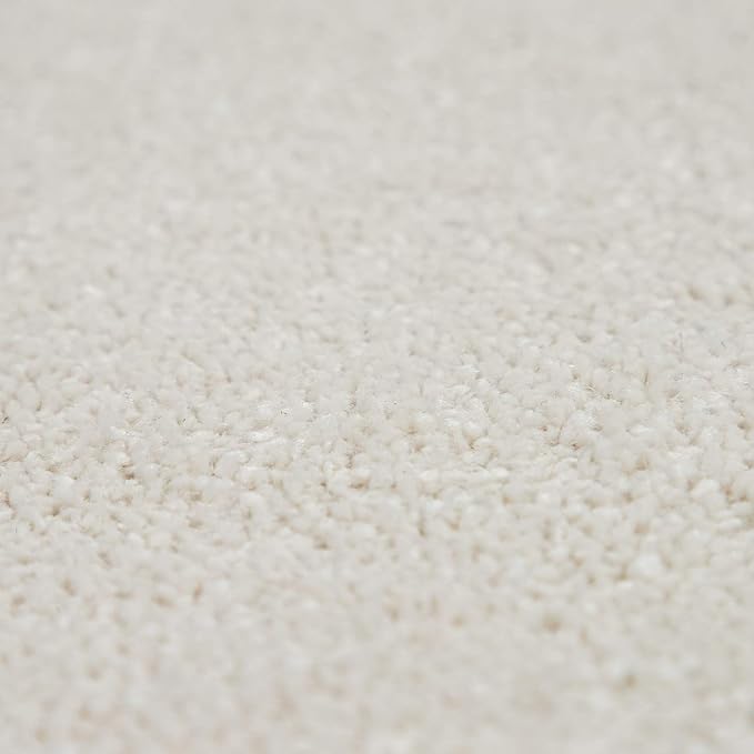 Paco Home Solid Area Rug in Cream Modern Plain Design, Size: 2' x 3'3"