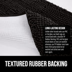 GORILLA GRIP Bath Rug Mat 48x17, Thick Soft Absorbent Chenille, Quick Dry Microfiber Mats, Rubber Backing Washable Shower Floor Rugs, Bathmat Runner, US Designed Bathroom Home Decor Accessories Black