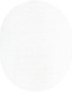 Unique Loom Solo Collection Area Rug - Calabasas (7' 10" x 10' Oval, Snow White)