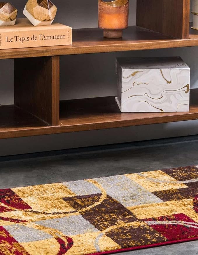 Unique Loom Barista Collection Area Rug - Kouillou (2' 7" x 15' 11" Runner, Multi/Brown)