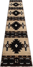YHSF South West Native American Area Rug C318 - Easy Clean, Thick, Soft, Durable Native Tribal American Indian Inspired Rug for Bedroom/Living Room and More - Berber, 2 ft 4 in x 10 ft 11 in