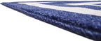 Unique Loom Athens Collection Classic Geometric Modern Border Design Area Rug (8' 0 x 11' 4 Rectangular, Navy Blue/ Beige)