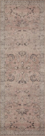 Loloi Hathaway Collection HTH-06 Blush/Multi 5'-0" x 7'-6", .25" Thick Area Rug, Soft, Durable, Printed, Modern, Low Pile, Non-Shedding, Easy Clean, Living Room Rug