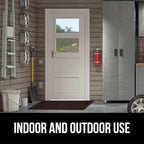 GORILLA GRIP 100% Waterproof All-Season WeatherMax Doormat US Designed Natural Rubber, Stain and Fade Resistant, Low Profile Indoor Outdoor Door Mats, Easy Clean Patio Mat, 17x29, Coffee Square