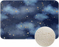 Stars and Clouds Bath Rugs for Bathroom Durable Flannel Bath Rug Clearance Mats for Forlaundry Room and Kitchen Decor Carpt Washable 20 X 32 Inch Mat