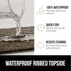 GORILLA GRIP Waterproof Traffic Guard Door Mat, 59x24, Heavy Duty Entryway Mats, Strong Rubber Back Commercial Utility Rugs for Office Hallway, Garage Floor and Home, Low Profile Carpet Runner, Brown