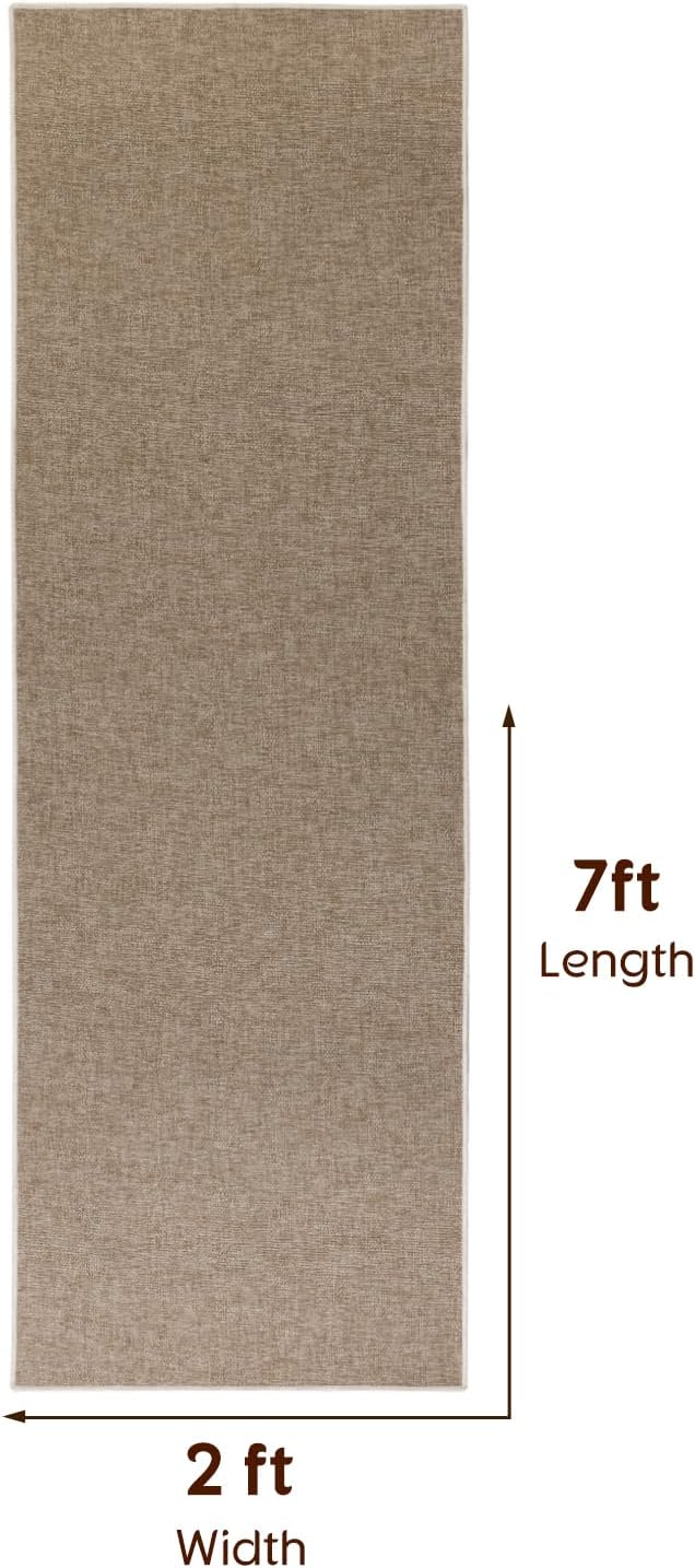 LBRO2M Easy Jute Area Rug 2X7 Washable Rugs for Living Room Bedroom Natural Jute Carpet Durable, Solid Non Shedding Eco Friendly (2X7 Natural)