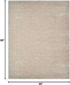Hand Knotted Loom Wool ECO-Friendly Area Rugs - 5'x8', Rectangle, Purple Color, Solid Plain Design, High Pile Handmade Anti Skid Area Rugs for Living Room, Bed Room (L00111)