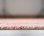 Modern Herringbone Chevron Collection Handcrafted Wool Area Rug - Durable, Zigzag Pattern, for High Traffic, Contemporary Design for Living Room, Bedroom, Dining Room Decor (Blush Pink, 7' x 10')