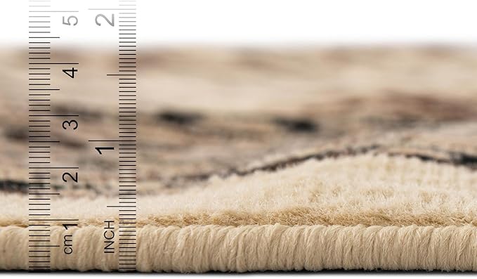 Unique Loom Sialk Hill Collection Area Rug - Washington (2' 11" x 19' 8" Runner Ivory/Black)