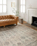 Loloi Hathaway Collection HTH-04 Beige/Multi 3'-6" x 5'-6", .25" Thick Accent Rug, Soft, Durable, Printed, Modern, Low Pile, Non-Shedding, Easy Clean, Living Room Rug