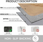Palm Starfish Seashell Bath Rugs Microfiber Bathroom Mat Soft Plush Shaggy Shower Mat for Bathroom Fluffy Comfortable Water Absorbent Carpet Non-Slip Machine Washable 16"X24"