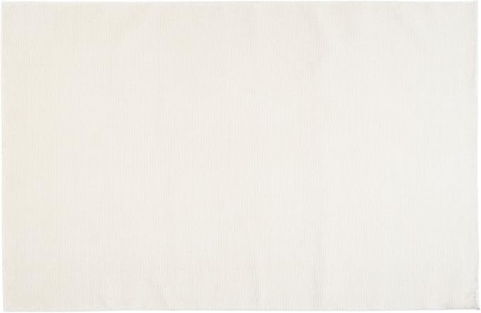 Revival Rugs Stripe 5'3"x8' Washable Area Rug for Living Room Bedroom - 100% Recycled Oeko-TEX Certified, Medium Pile, Beige, Cream