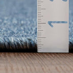 LUXE WEAVERS Modern Farmhouse Blue 5x7 Washable Area Rug, Anti-Slip Diamond Pattern Carpet
