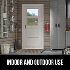 GORILLA GRIP 100% Waterproof All-Season WeatherMax Doormat, 47x35, US Designed Natural Rubber, Stain and Fade Resistant, Low Profile Indoor Outdoor Door Mats, Easy Clean Patio Mat, Tan Pawprints
