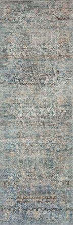 Loloi Amber Lewis Billie Collection BIL-05 Denim/Blush 2'-6" x 9'-6", 0.19" Thick Runner Rug