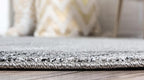 Rugs.com Angelica Collection Rug – 4 Ft Round Light Gray Medium Rug Perfect for Kitchens, Dining Rooms