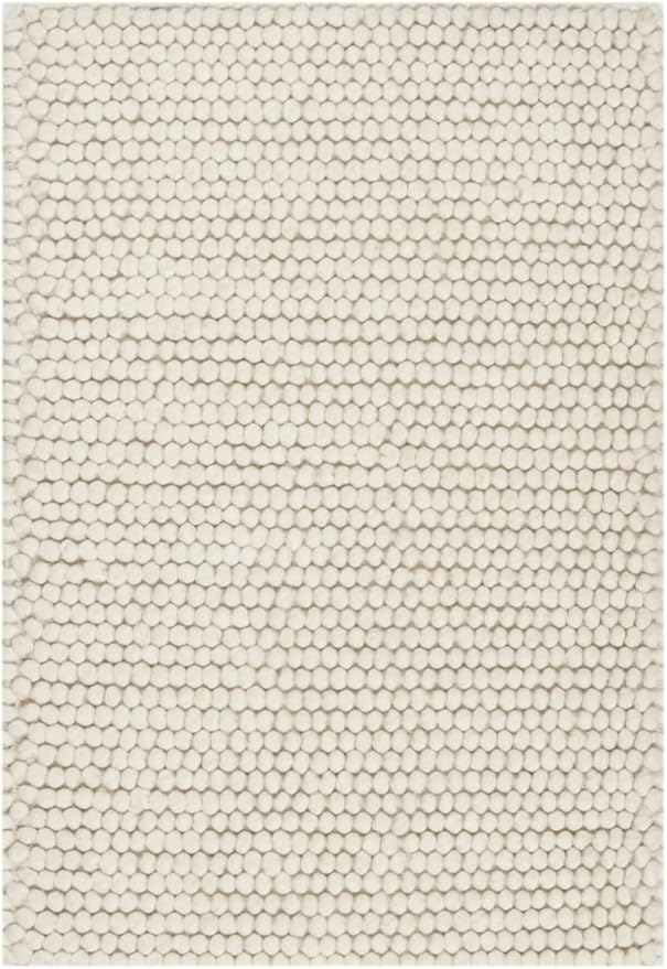 SAFAVIEH Natura Collection Accent Rug - 2' x 3', Ivory, Handmade Wool Blend, Textured Design, Ideal for Hallway, Bedroom, Foyer (NAT620A)