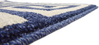 Unique Loom Athens Collection Classic Geometric Modern Border Design Area Rug (2' 7 x 10' 0 Runner, Navy Blue/ Beige)