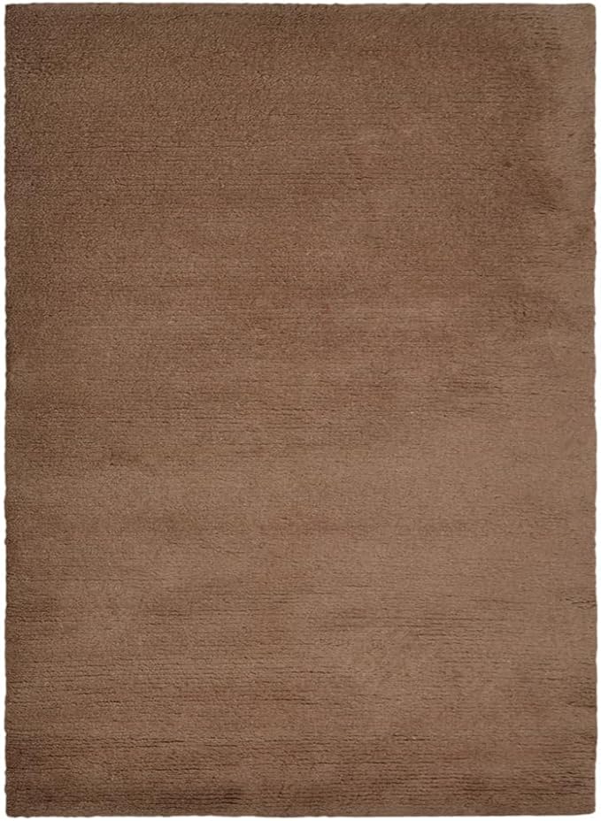 Rugsotic Carpets Hand Knotted Gabbeh Wool 9'x12' Area Rug Solid Camel L00111