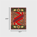 Vintage Boho Area Rugs Multicolor Ethnic Style Geometric Splicing Carpets Bedroom Living Room Kitchen Floor Mats Indoor Outdoor Non-Shedding Runner Rug Home Décor Carpet 1.3' X 2'