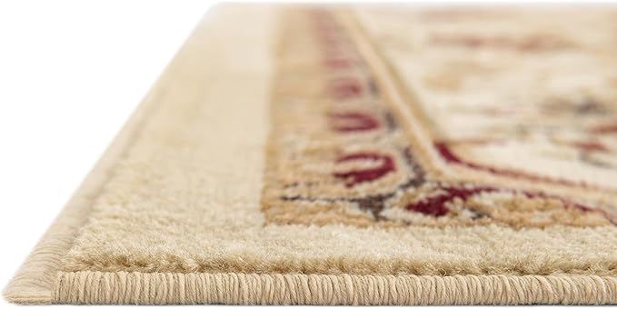 Rugs.com Chateau Collection Rug – 2' x 5' 3 Runner Cream Medium Rug Perfect for Hallways, Entryways