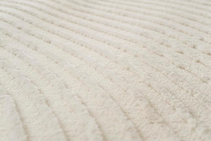 Revival Rugs Record 8'x10’ Washable Area Rug for Living Room Bedroom - 100% Recycled Oeko-TEX Certified, Medium Pile, Beige, Cream