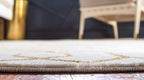 Unique Loom Marilyn Monroe Glam Collection Area Rug - Trellis (2' x 6' 1' Runner, White Gold/ Gold)