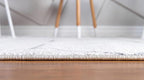 Unique Loom Trellis Frieze Collection Area Rug - Geometric (3' x 5' Oval, Ivory/ Gray)