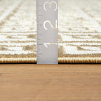 LUXE WEAVERS Geometric Greek Pattern Area Rug, Gold, 4'X5'