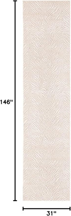 Unique Loom Finsbury Collection Area Rug - Meghan (2' 7" x 12' 2" Runner, Ivory Beige)