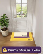 DEXI Ultra Thin Entryway Door Mat 17x30, Non Slip Rubber Backing Inside Entry Mat, Low Profile Easy Clean Dirt Trapper Doormat for Inside Entrance Patio, Beige