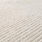 Revival Rugs Stripe 6'7"x9' Washable Area Rug for Living Room Bedroom - 100% Recycled Oeko-TEX Certified, Medium Pile, Beige, Cream