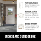 GORILLA GRIP Waterproof Traffic Guard Door Mat, 72x48, Heavy Duty Entryway Mats, Strong Rubber Back Commercial Utility Rugs for Office Hallway, Garage Floor and Home, Low Profile Carpet, Charcoal Gray