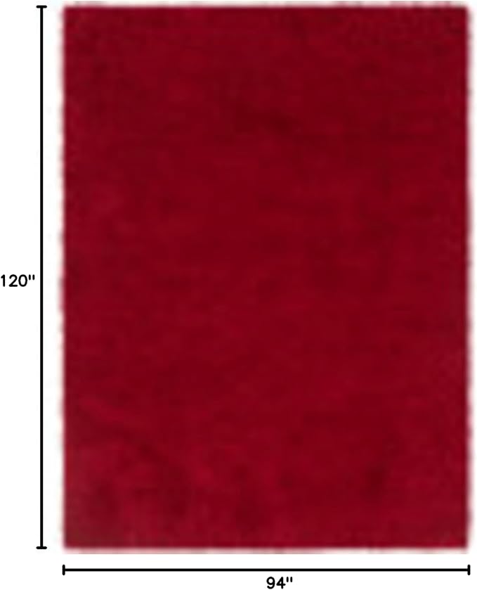 Artistic Weavers Solid Plush Blissful Shag Area Rug, 7'10" x 10', Red