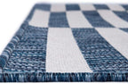 Unique Loom Outdoor Striped Collection Area Rug - Striped (2' 7" x 10' Runner Blue/Ivory)