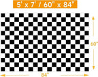 Checkered Rug 5x7 Large Washable Black and White Checkered Rug Modern Ultra Soft and Low-Pile Non-Slip Bedroom Carpet for Dining Room Living Room Home Decor (Black and White, 5x7ft)