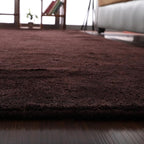 Rugsotic Carpets Hand Knotted Gabbeh Wool 3'x5' Area Rug Solid Brown L00111