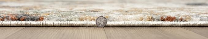 Keen Home Design Area Rugs - 4x6 Non-Shedding, Abstract Rugs for Kitchen, Living Room, Bedroom, Dining Room, Entryway - Size: 4' x 6', Multi