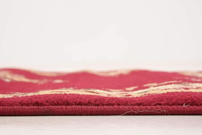 Unique Loom Reza Collection Traditional Persian Style Area Rug, 2 ft 2 in x 8 ft 2 in, Burgundy/Ivory