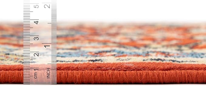 Unique Loom Sialk Hill Collection Area Rug - Washington (7' 1" x 10' Rectangle Terracotta/Cream)