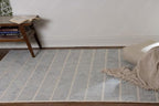 Capitola Hand-Tufted Wool Rug 6x6 Ft (Square) Blue Coastal, Rustic Area Carpet for Bedroom Living Room, Textured Natural PB Style, Soft Wool Accent Mat