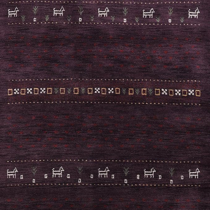 Hand Knotted Loom Wool ECO-Friendly Area Rugs - 2'6''x10', Runner, Brown Color, Solid Plain Design, High Pile Handmade Anti Skid Area Rugs for Living Room, Bed Room (L00111)