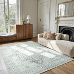 Area Rug 5x7,Boho Vintage Oriental Washable Rugs,Collapsible Area Rug for Bedroom, Entryway, Kitchen, Bathroom