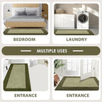 Machine Washable Throw Rug 24" x 36", Non Slip Kitchen Mat for Floor, Absorbent Entryway Rug for Kitchen, Bathroom, Door