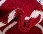 Rugs.com Lattice Frieze Collection Rug – 5' Round Red Medium Rug Perfect for Kitchens, Dining Rooms