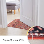 vivorug Round Rug 6ft Vintage Round Area Rug Non-Slip Indoor Carpet for Living Room Bedroom Entryway, Stain Resistant Home Decor Circle Rug, Cherry Red/Spice