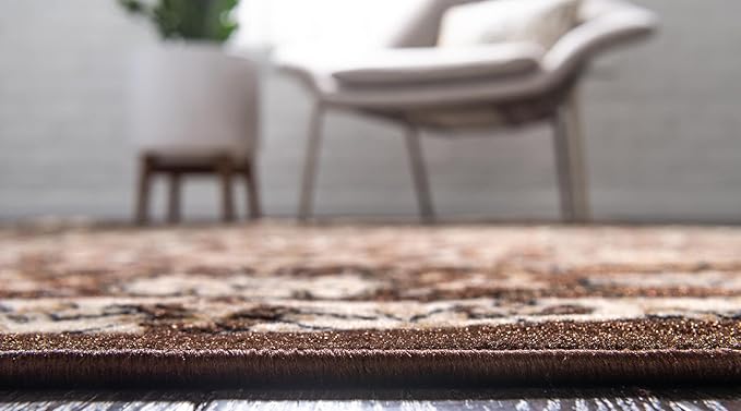 Unique Loom Espahan Collection Area Rug - Cape Cod (4' 1" x 6' 1" Rectangle, Brown/ Beige)