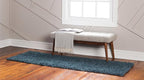 Unique Loom Davos Shag Collection Area Rug - Solid (2' 7" x 20' Runner, Marine Blue)